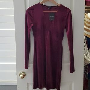 Burgundy Velvet Dress